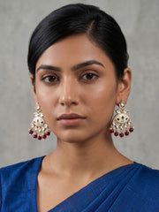 Traditional Meenakari Kundan Dangler Earrings For Women - Party And Wedding Wear