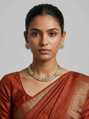 Ridhima Gold Plated Kundan Necklace And Earring Set | Festive And Wedding Wear Jewellery