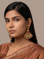 Traditional Antique Gold Plated Ethnic Earrings For Women | Festive And Party Wear golden earrings