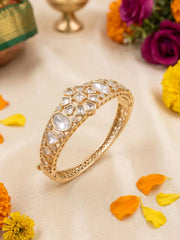 Elegant Gold Plated Kundan Bracelet For Women | Festive & Ethnic Wear kada