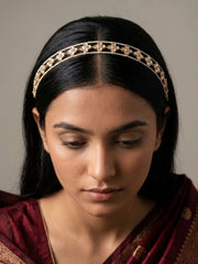 Ethnic Pearls & Polki Sleek Sheeshpatti For Women | Festive & Wedding Sheeshphool for women