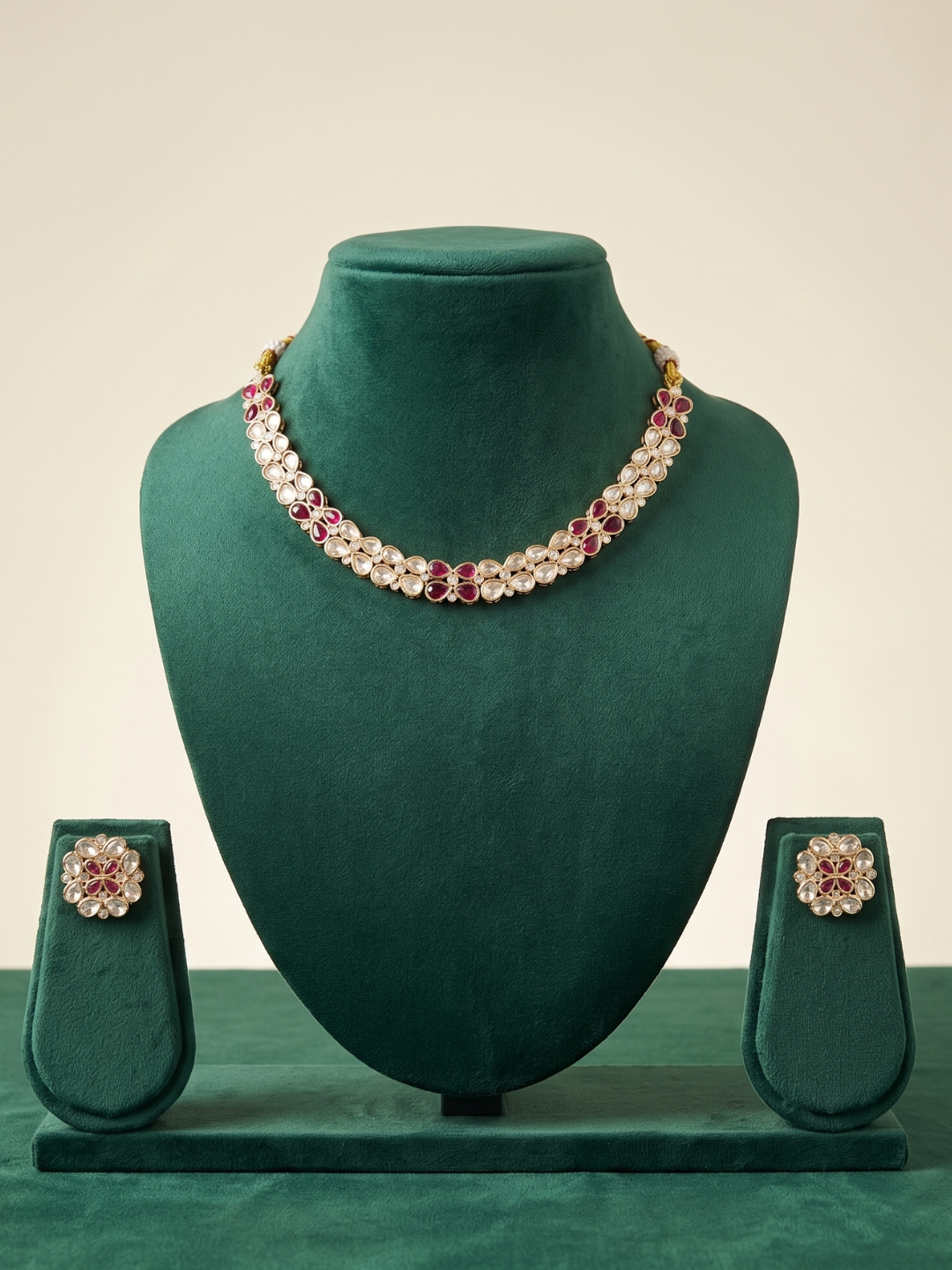 Ridhima Gold Plated Kundan Necklace And Earring Set | Festive And Wedding Wear Jewellery