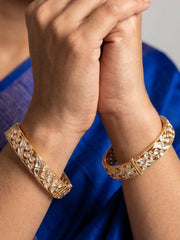 Designer Openable Uncut Polki Kundan Bangles Set | Wedding & Bridal Indian Bangles