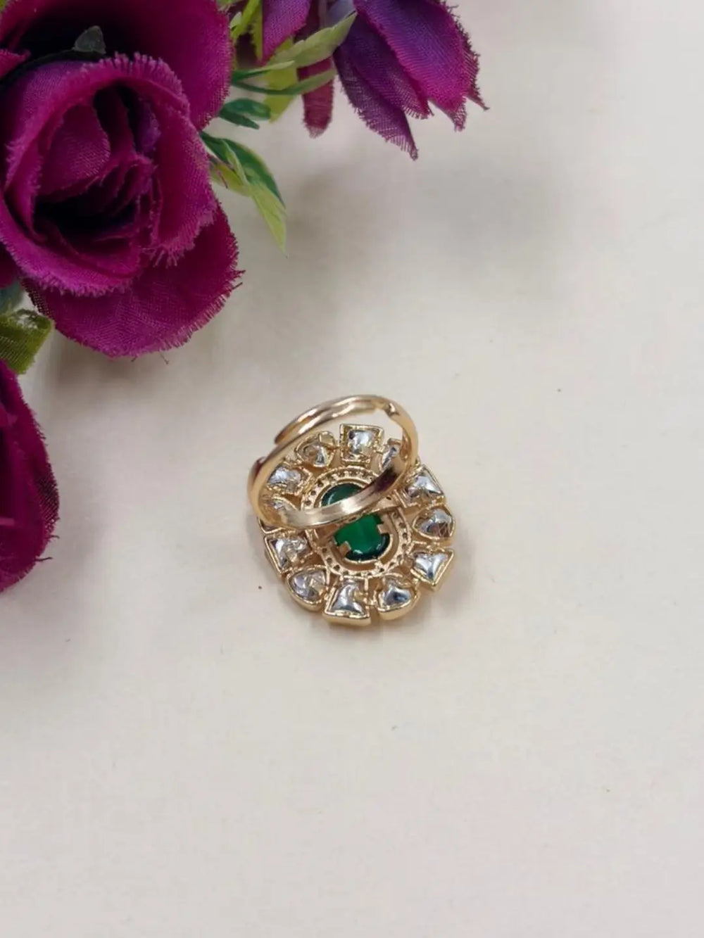 Statement Polki Kundan Ring for Women | Wedding And Festive Wear
