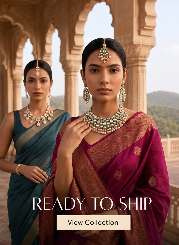 Discover premium necklace sets, earrings, maang tikkas, and bridal jewellery that are in stock and ready for fast dispatch. Perfect for weddings, receptions, festivals, engagements, and special occasions. 