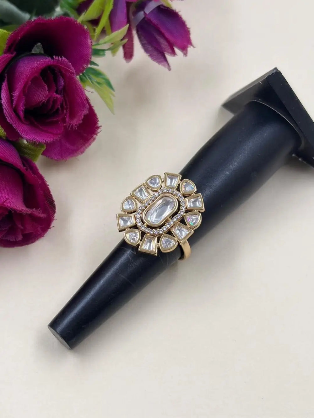 Statement Polki Kundan Ring for Women | Wedding And Festive Wear
