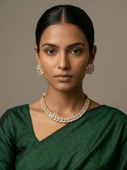 Ridhima Gold Plated Kundan Necklace And Earring Set | Festive And Wedding Wear Jewellery