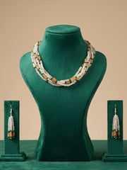 Handcrafted Rainbow Moonstone Faceted Beads Necklace Set | Gemstone Jewellery 